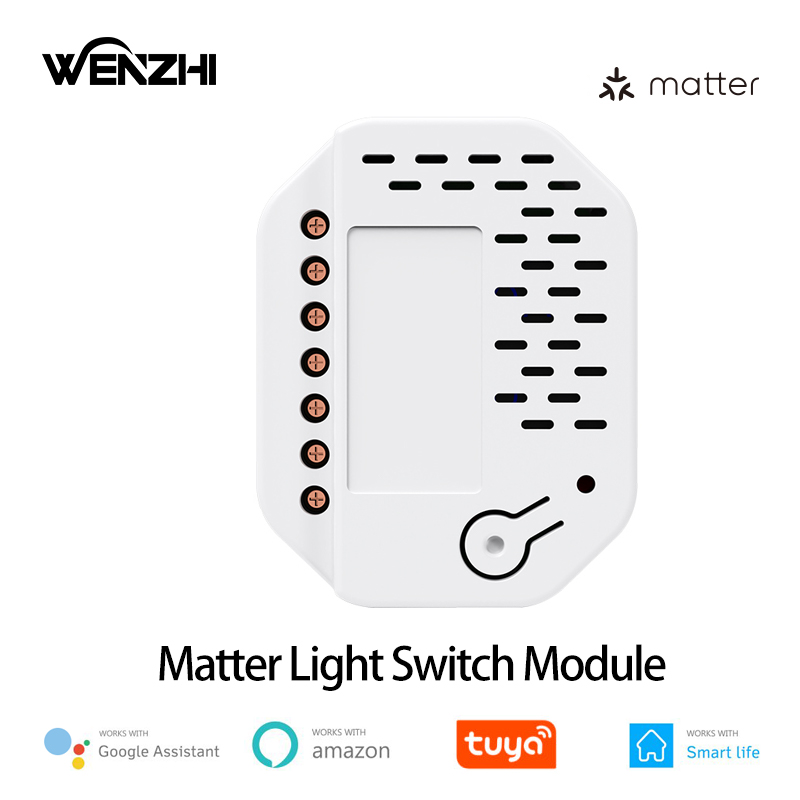 Smart Relay Tuya - Moduł przełącznika światła Matter, 2-kanałowy przekaźnik