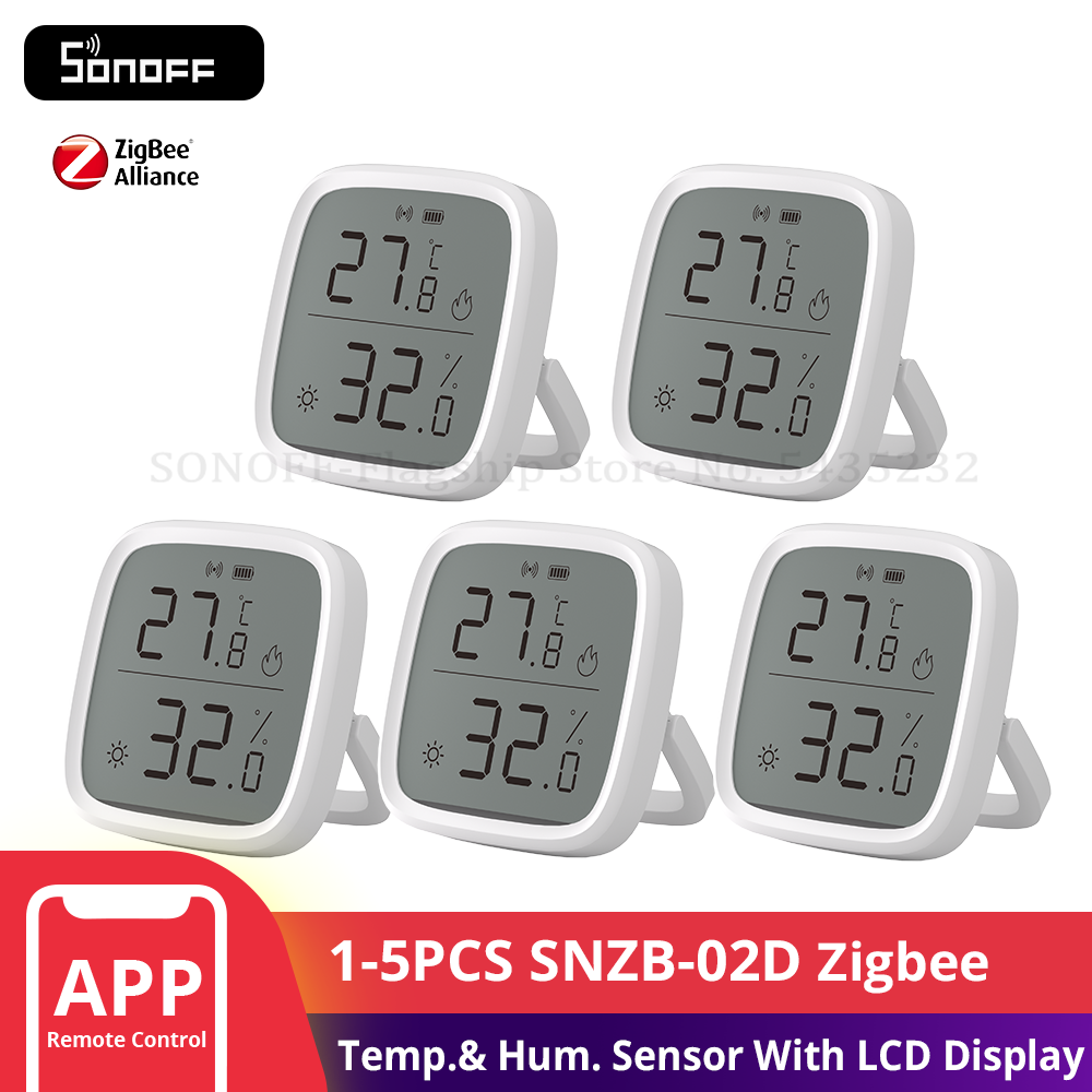 Sonoff - 1-5 sztuk SONOFF SNZB-02D Zigbee czujnik