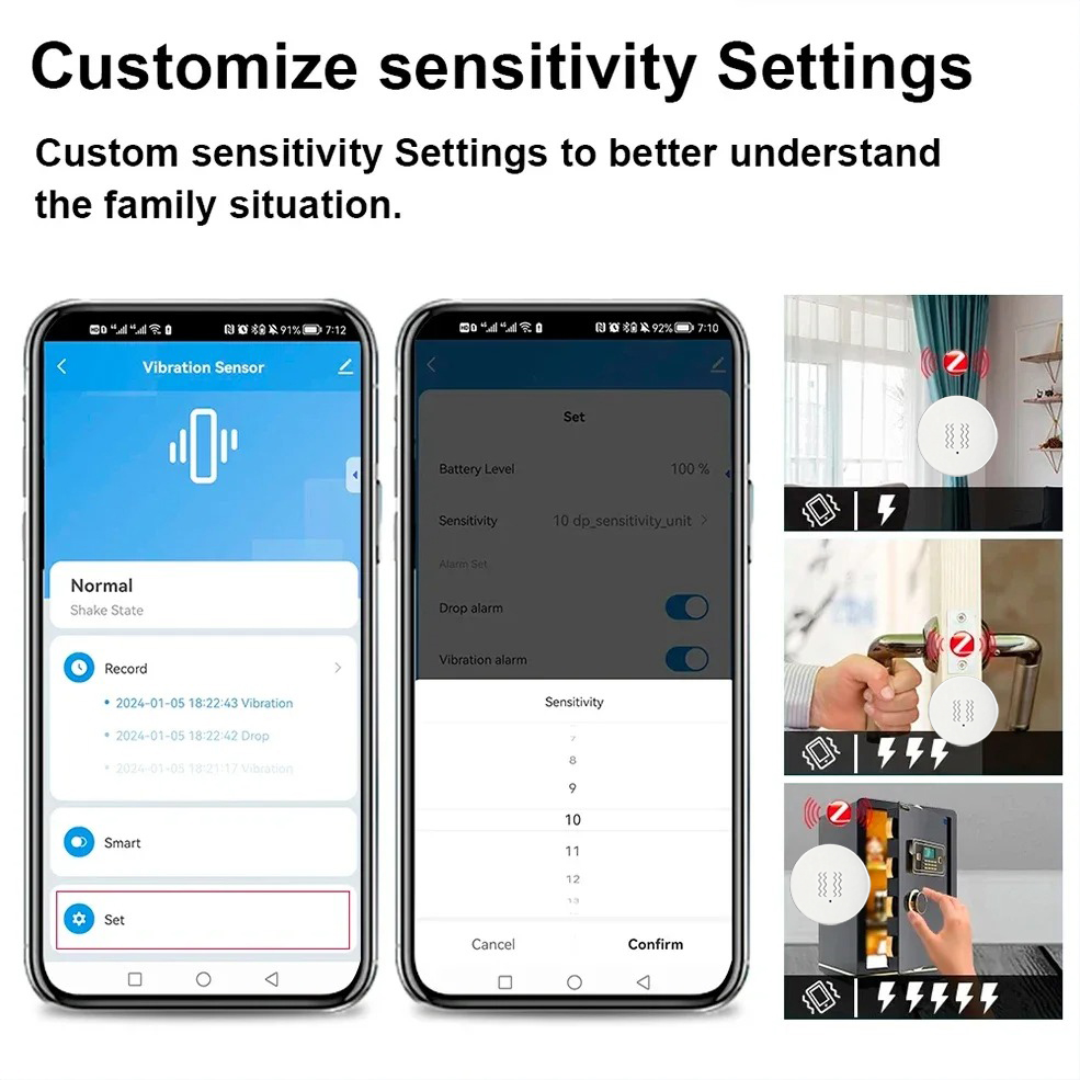 Inteligentny czujnik wibracji  – Home Assistant Tuya recenzja i cena